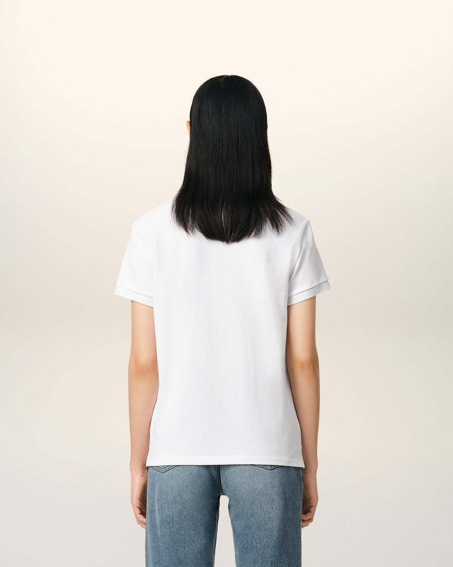 White Organic Cotton Ami De Coeur Polo Shirt