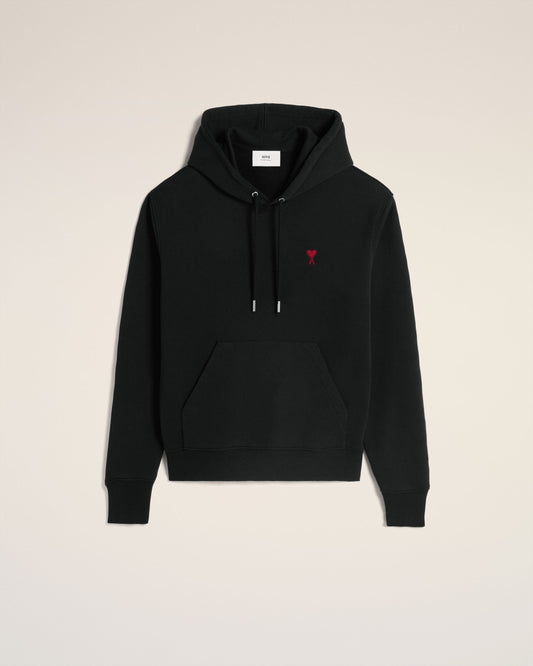 Black Organic Cotton Ami De Coeur Hoodie