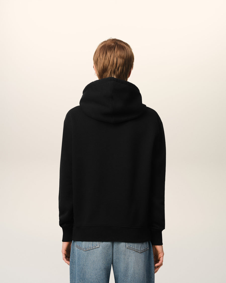 Black Organic Cotton Ami De Coeur Hoodie
