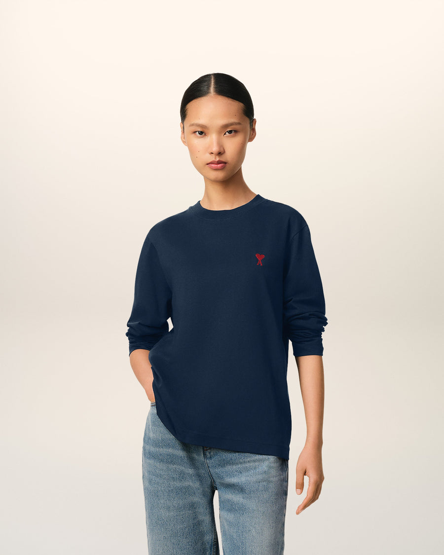 Blue Organic Cotton Ami De Coeur T-shirt