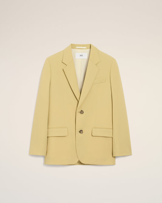 Green Wool Loose Single Breasted Jacket