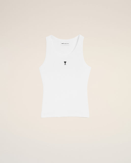White Cotton Ami De Coeur Tanktop