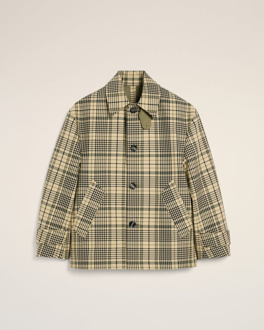 Beige Bounded Buttoned Jacket