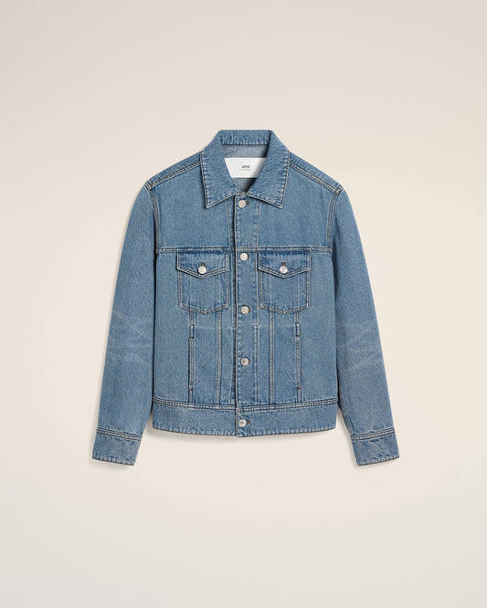 Blue Cotton Ami Paris Trucker Jacket