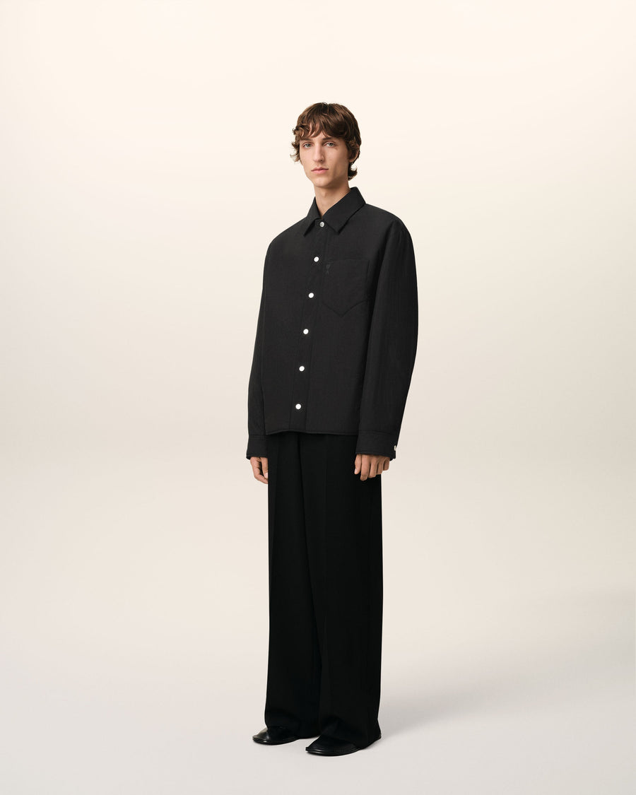 Black Canvas Padded Ami de Coeur Overshirt