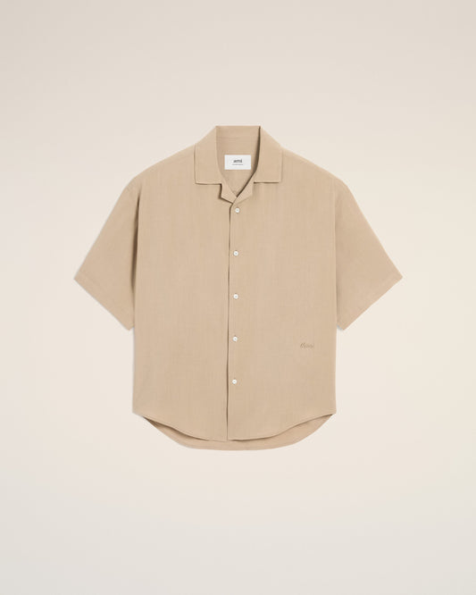 Beige Ami Camp Short Sleeved Shirt