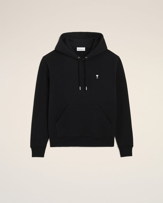 Black Cotton Ami De Coeur Hoodie