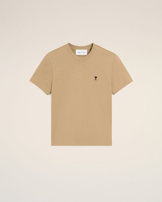 Beige cotton t-shirt with Ami de Coeur