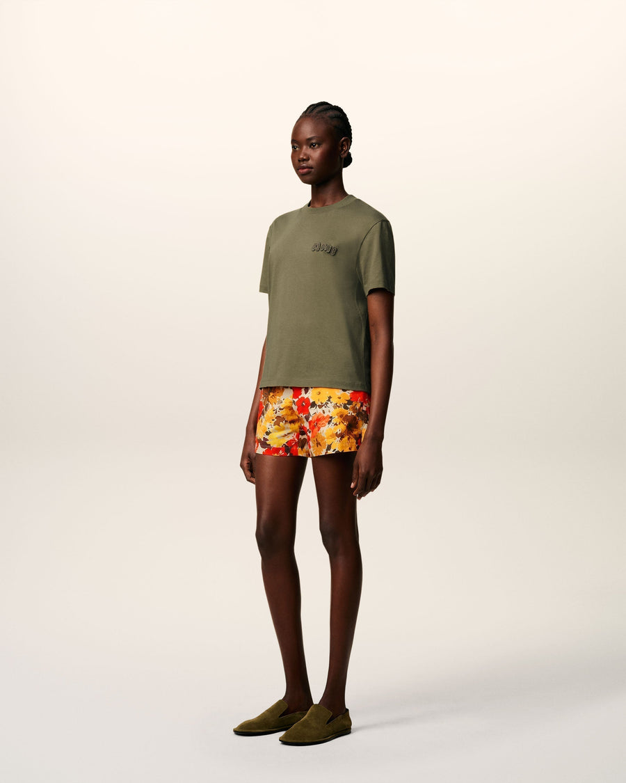 Green Cotton Ami Patch T-Shirt