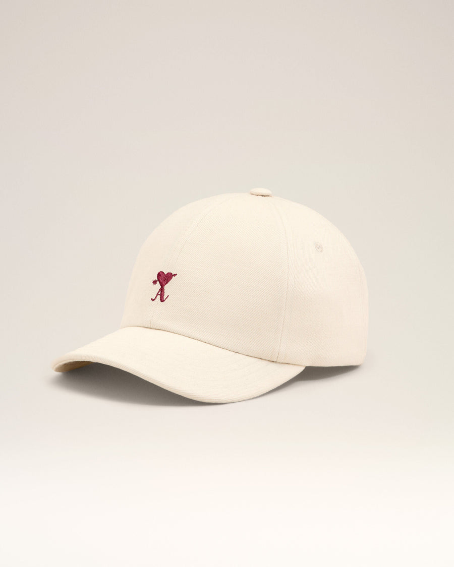 White cotton cap with Ami de Coeur arrow