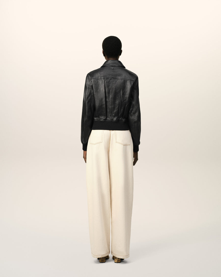 Leather Zipped Jacket
