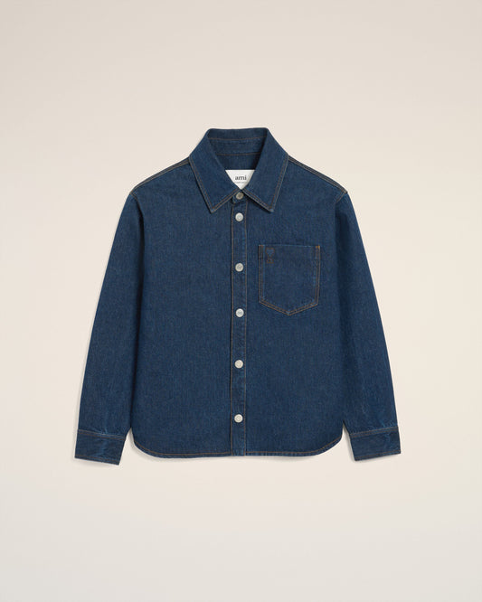Blue Cotton Ami De Coeur Overshirt