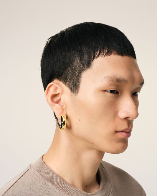 Gold Brass Dune Hoops