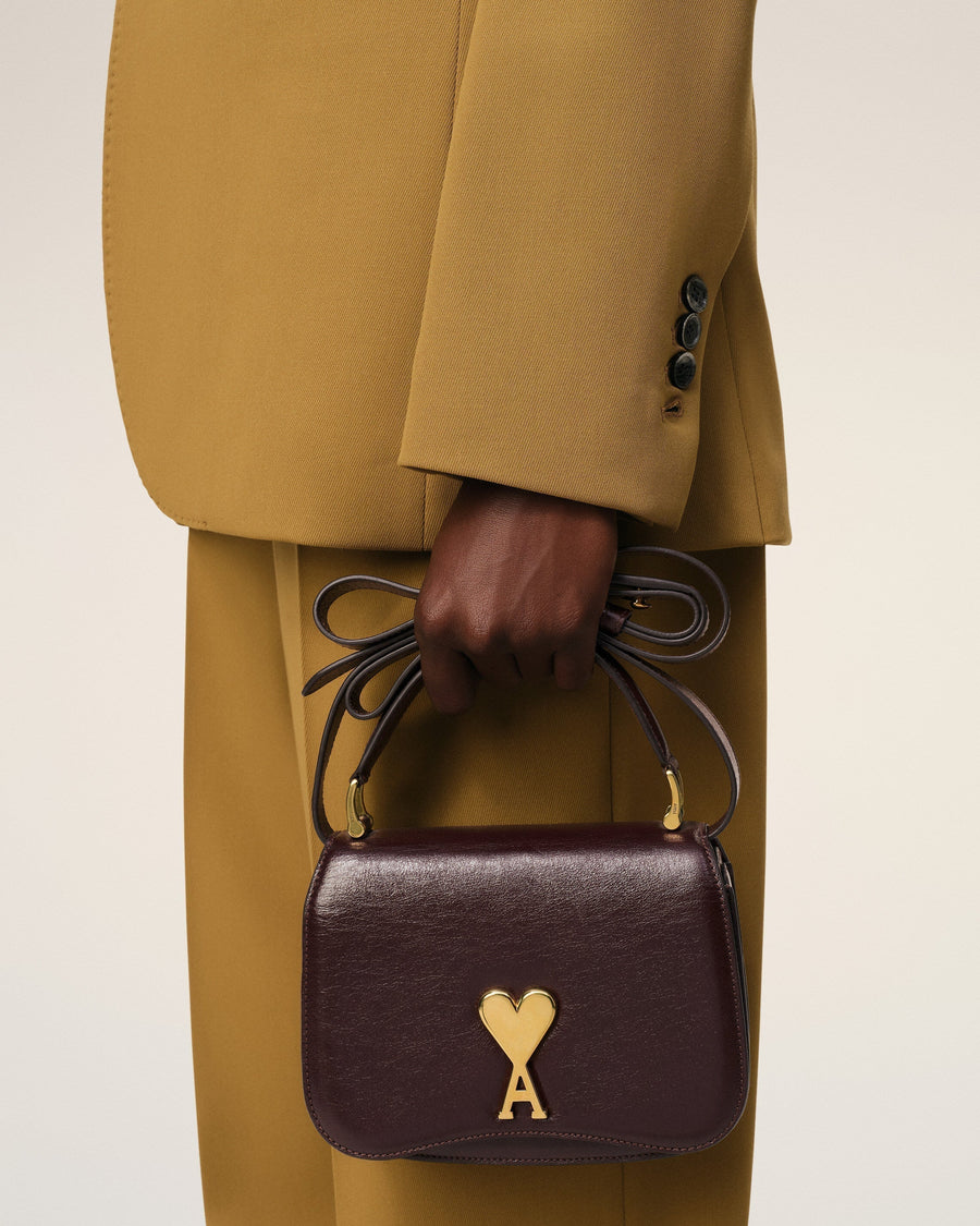 Burgundy Leather Top Handle Paris Paris Bag