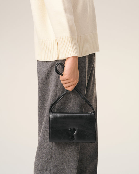 Black Smooth Leather Voulez Vous Wallet Strap