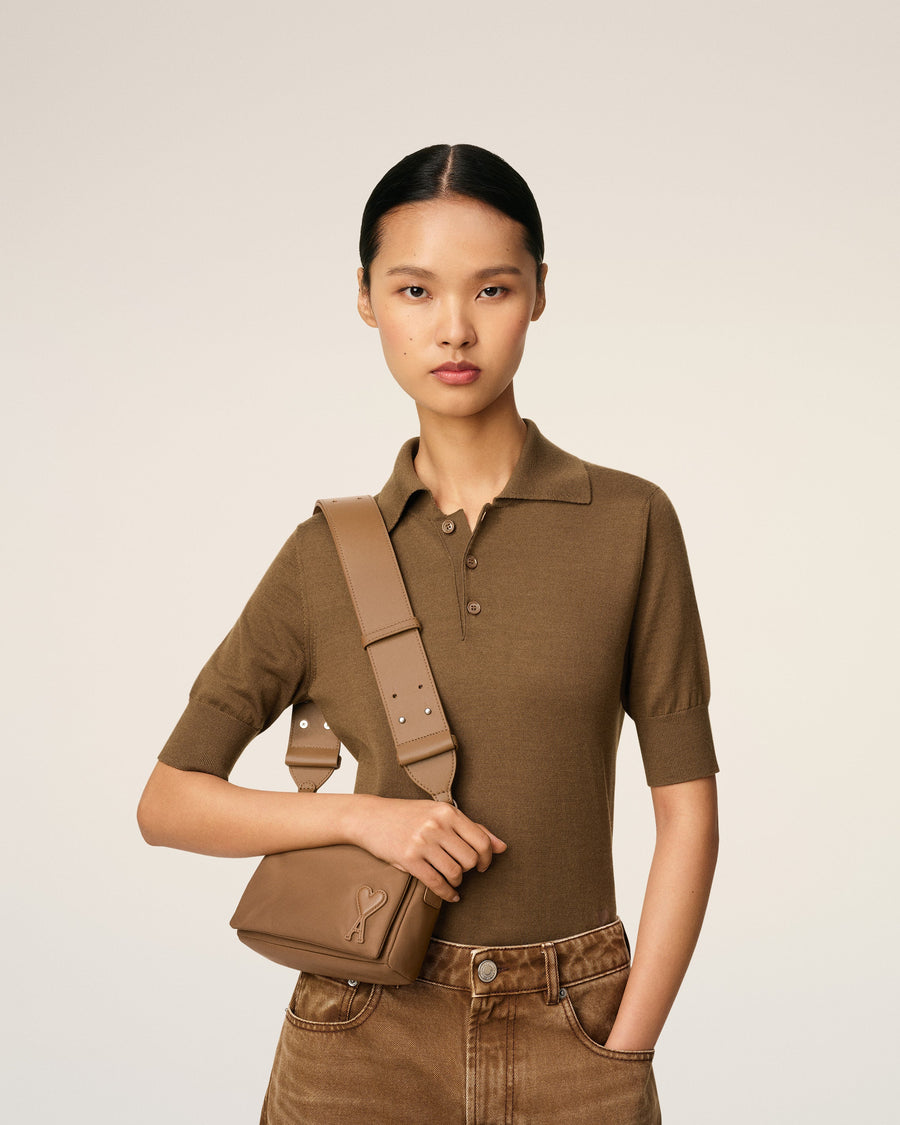 Brown Nylon Canvas Marcel Lunch Box Bag