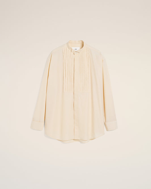 Beige Cotton Oversized Shirt