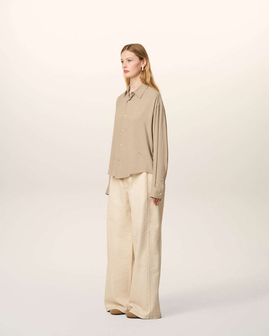 Beige Ami Boxy Shirt