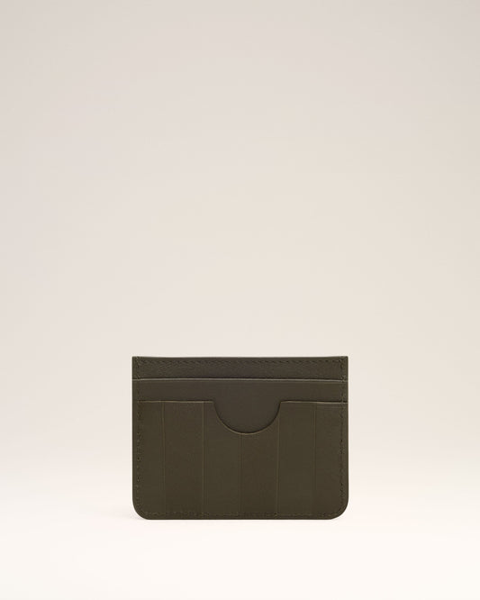 Green Leather Midi Card Holder