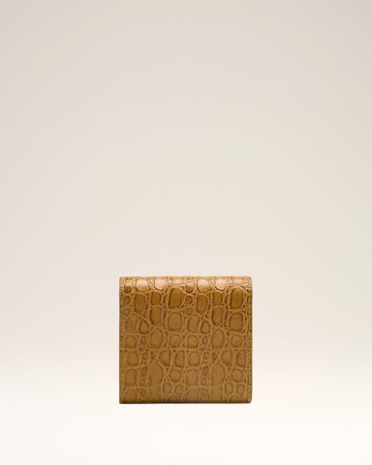 Brown Leather Paris Paris compact wallet
