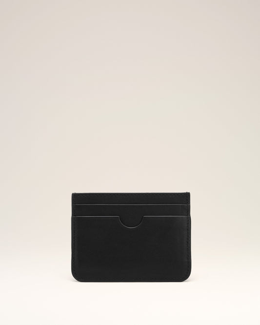 Black Smooth Leather Ami De Coeur Card Holder