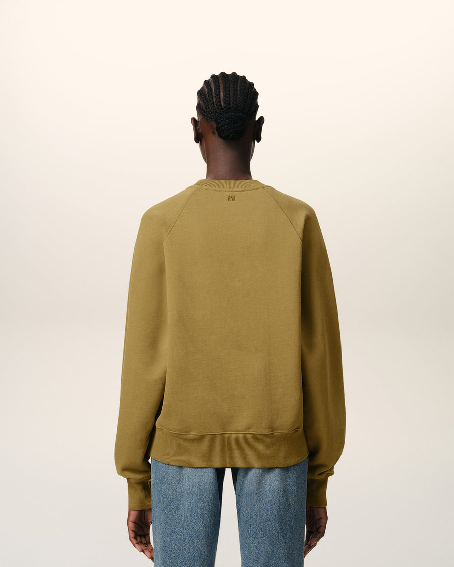 Mustard Cotton Tonal Ami de Coeur Sweatshirt