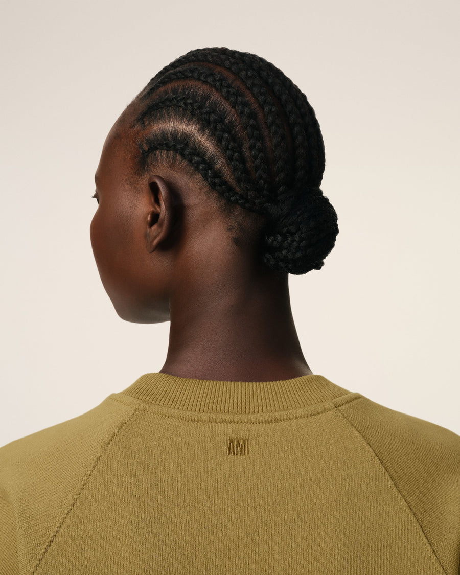 Mustard Cotton Tonal Ami de Coeur Sweatshirt