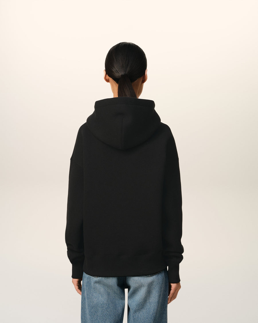Black Cotton Ami de Coeur Hoodie