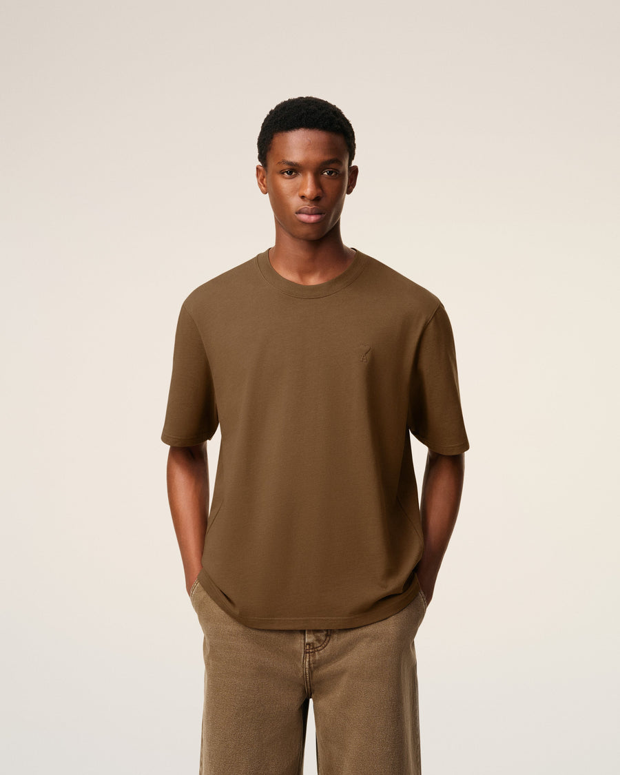 Brown Cotton Ami De Coeur T-shirt