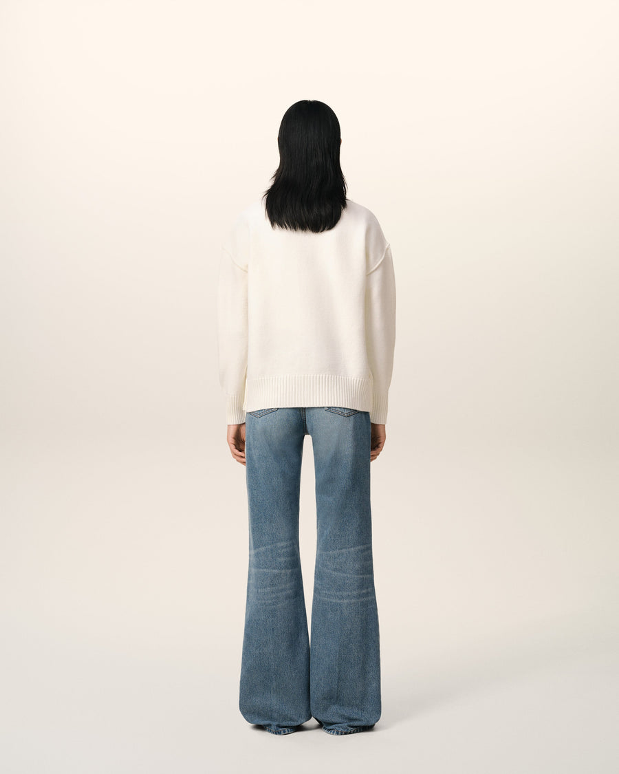 White Wool Ami de Coeur Cardigan