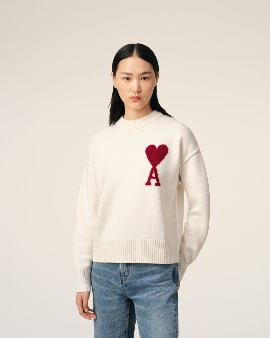 White Wool Ami de Coeur Sweater