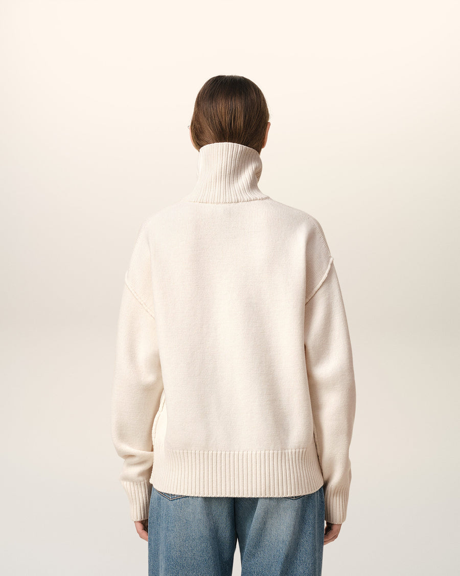 White Wool Ami de Coeur Sweater