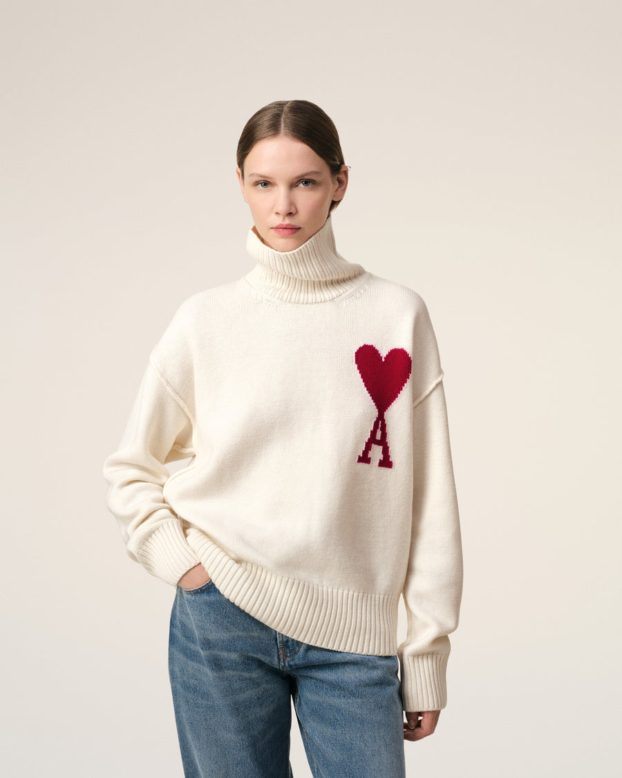 White Wool Ami de Coeur Sweater
