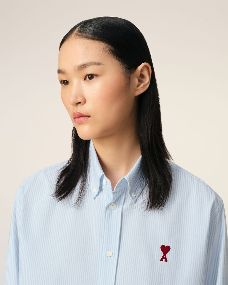 Blue Cotton Button Down Ami De Coeur Shirt