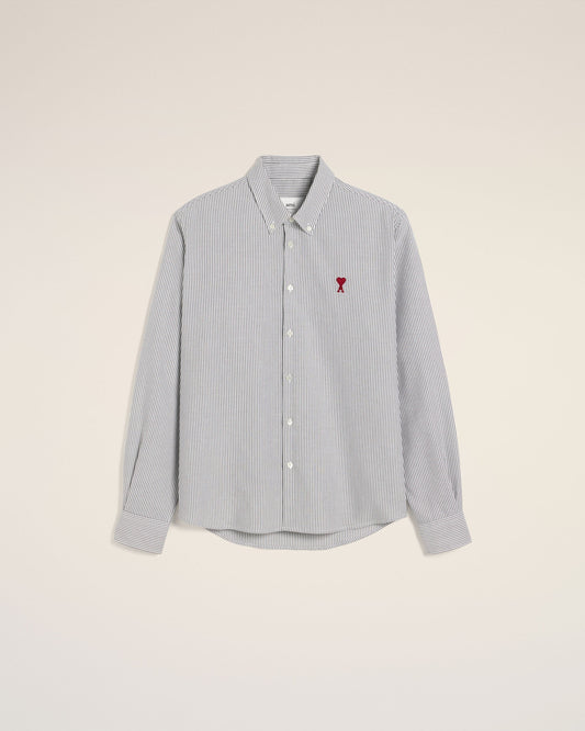 Grey Cotton Button Down Ami De Coeur Shirt