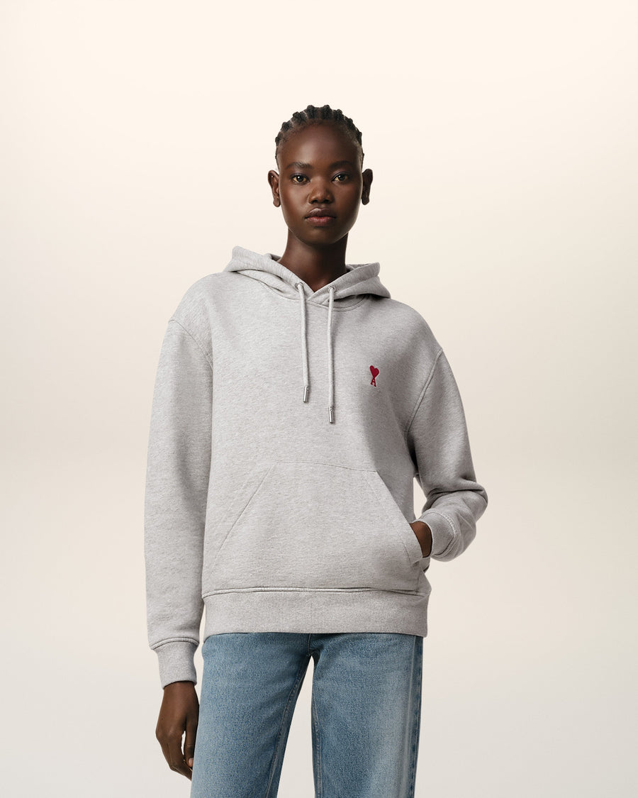 Grey Cotton Ami de Coeur Hoodie
