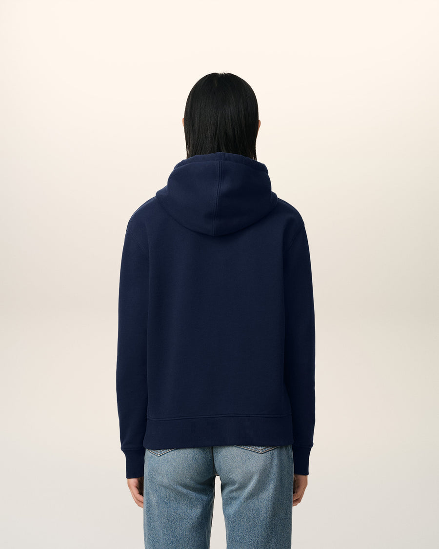 Blue Organic Cotton  Ami De Coeur Hoodie