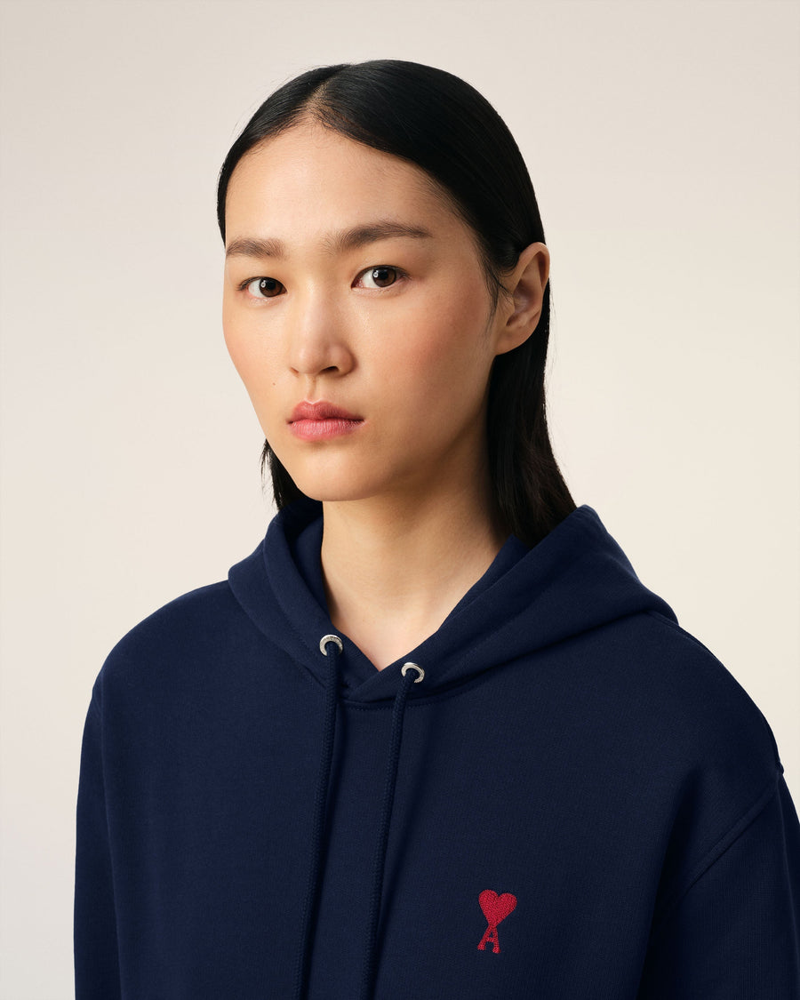 Blue Organic Cotton  Ami De Coeur Hoodie
