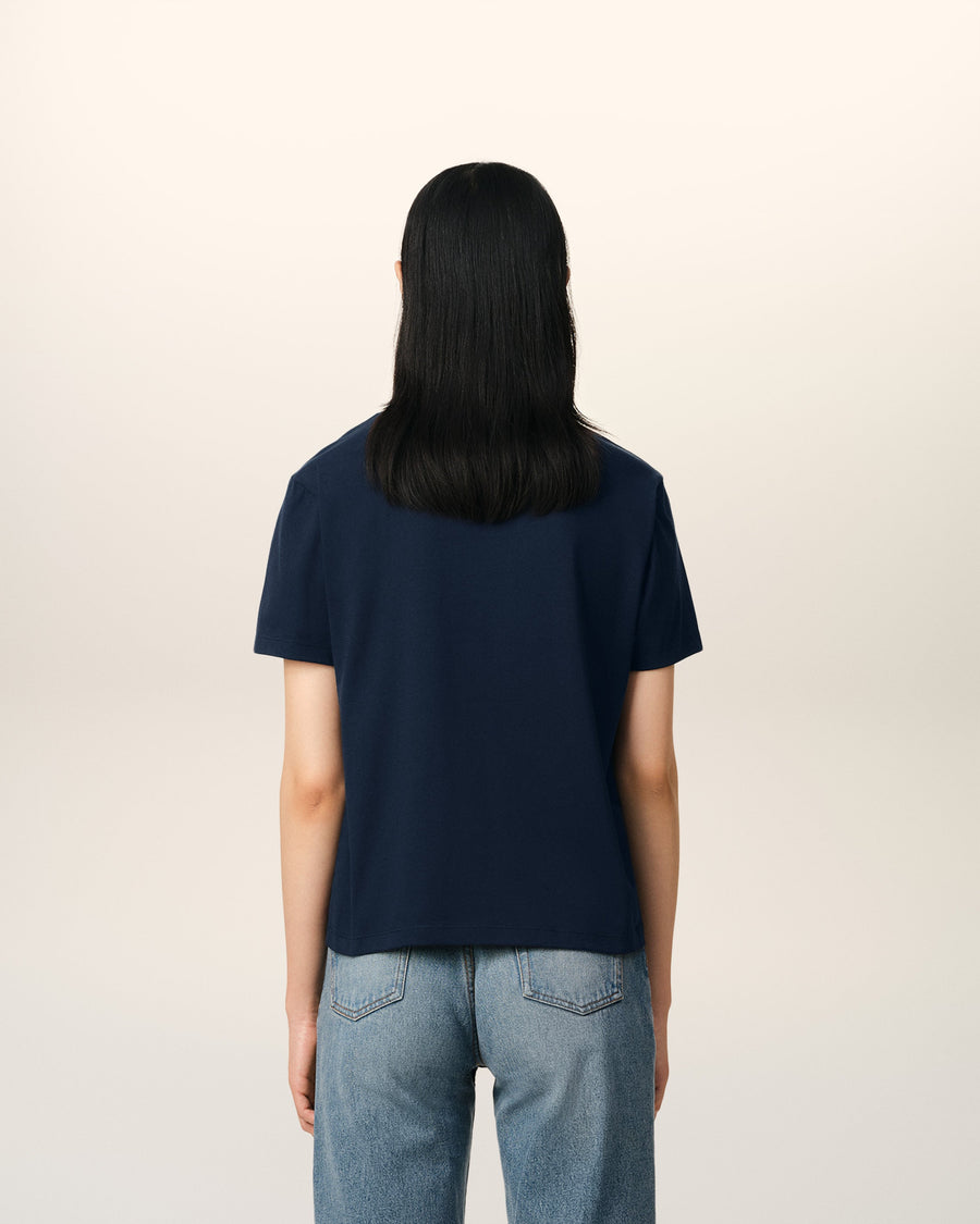 Navy Cotton Ami de Coeur T-Shirt