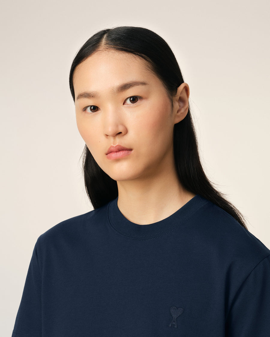 Navy Cotton Ami de Coeur T-Shirt