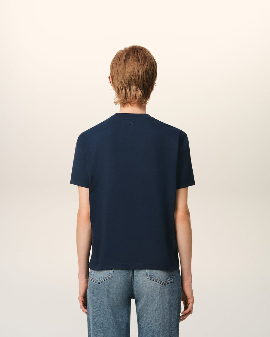 Blue Organic Cotton  Ami De Coeur T-shirt