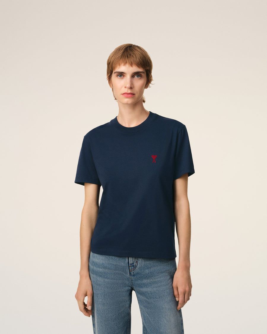 Blue Organic Cotton  Ami De Coeur T-shirt