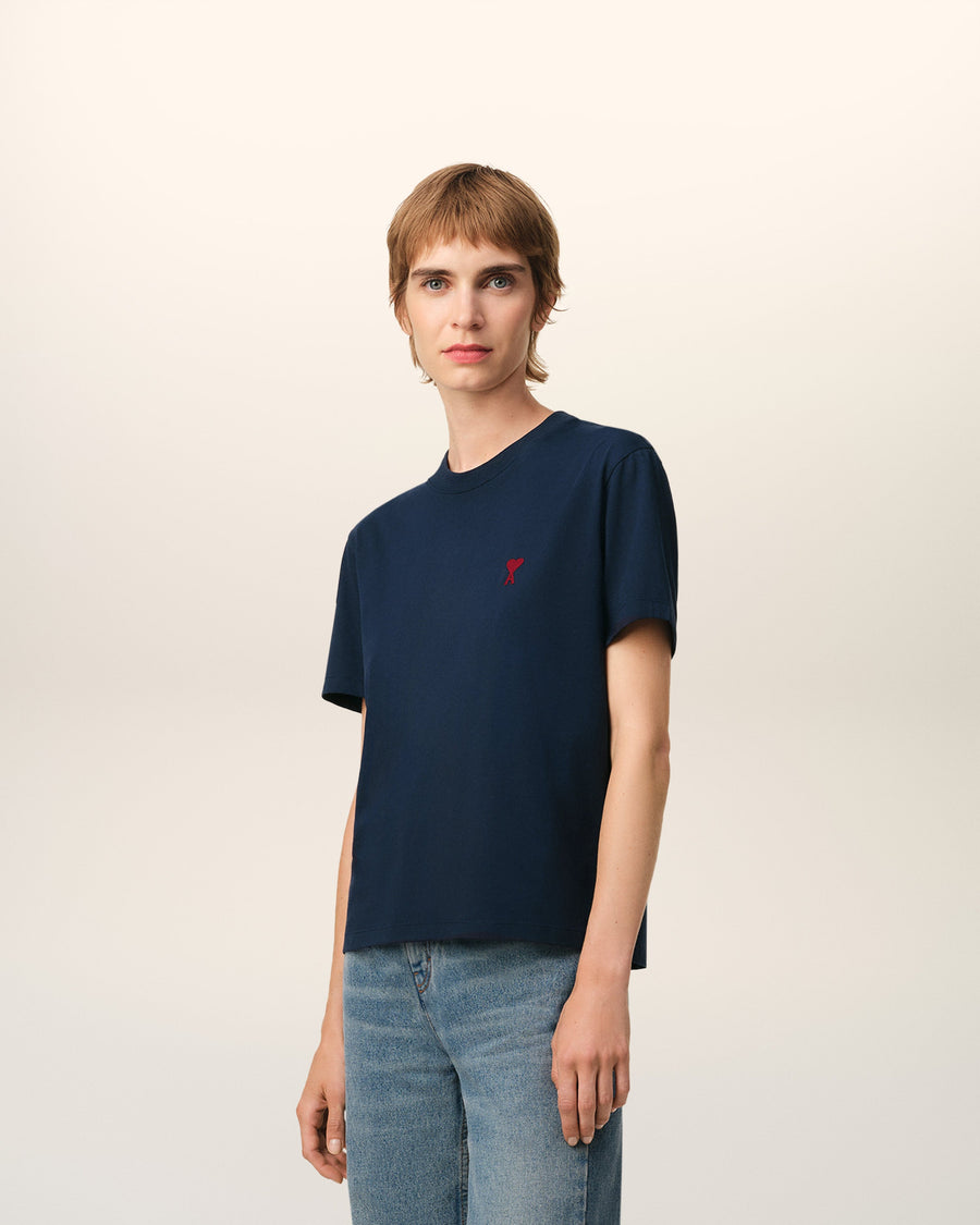 Blue Organic Cotton  Ami De Coeur T-shirt