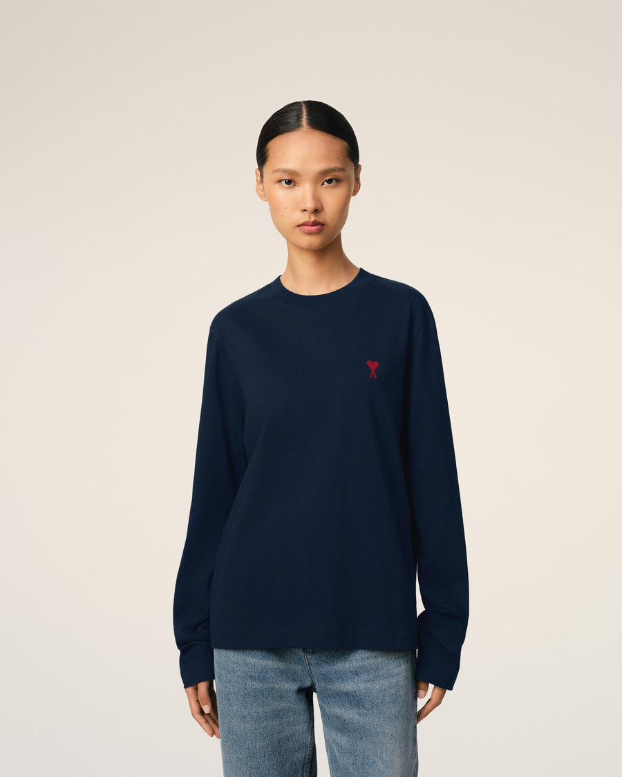Blue Organic Cotton  Ami De Coeur T-shirt