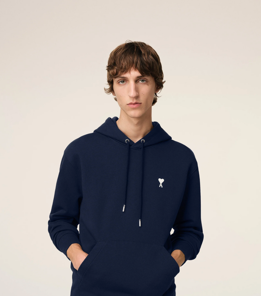 Navy Cotton Ami de Coeur Hoodie