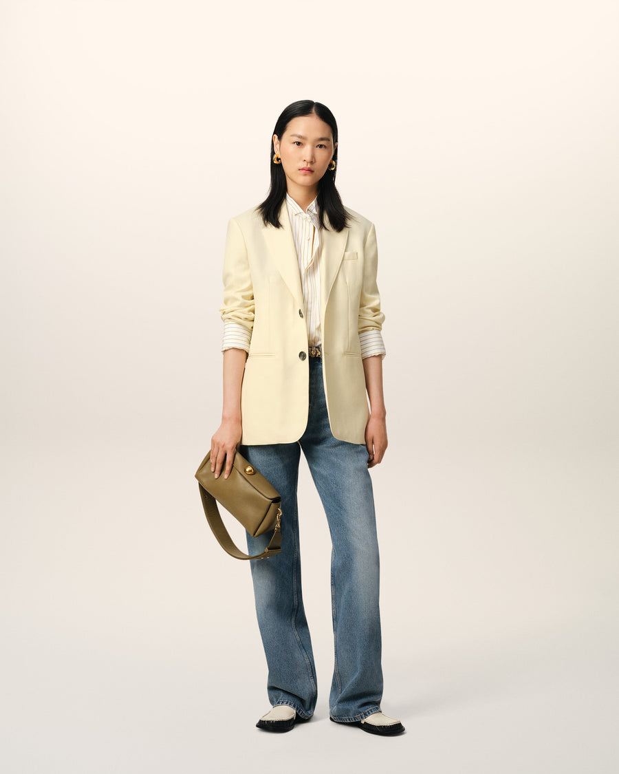 Yellow Wool Semi-Lined Jacket