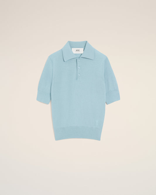 Blue Wool Ami De Coeur Polo