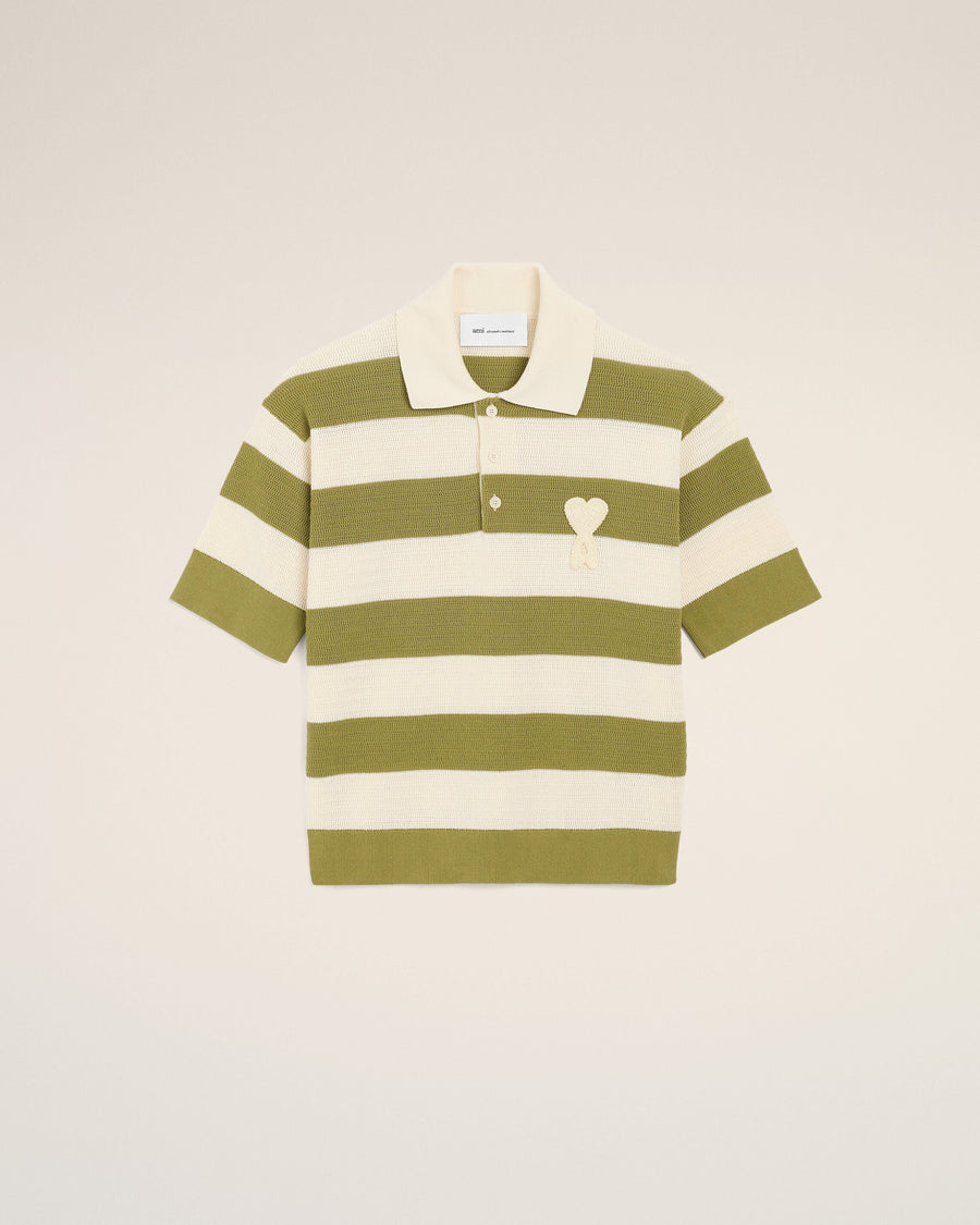 White Cotton Short Sleeves Ami De Coeur Polo