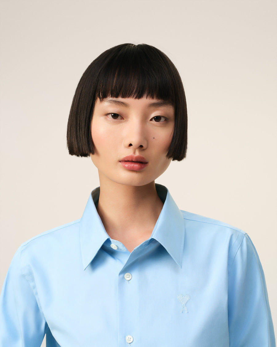 Blue Cotton Ami de Coeur Classic Shirt