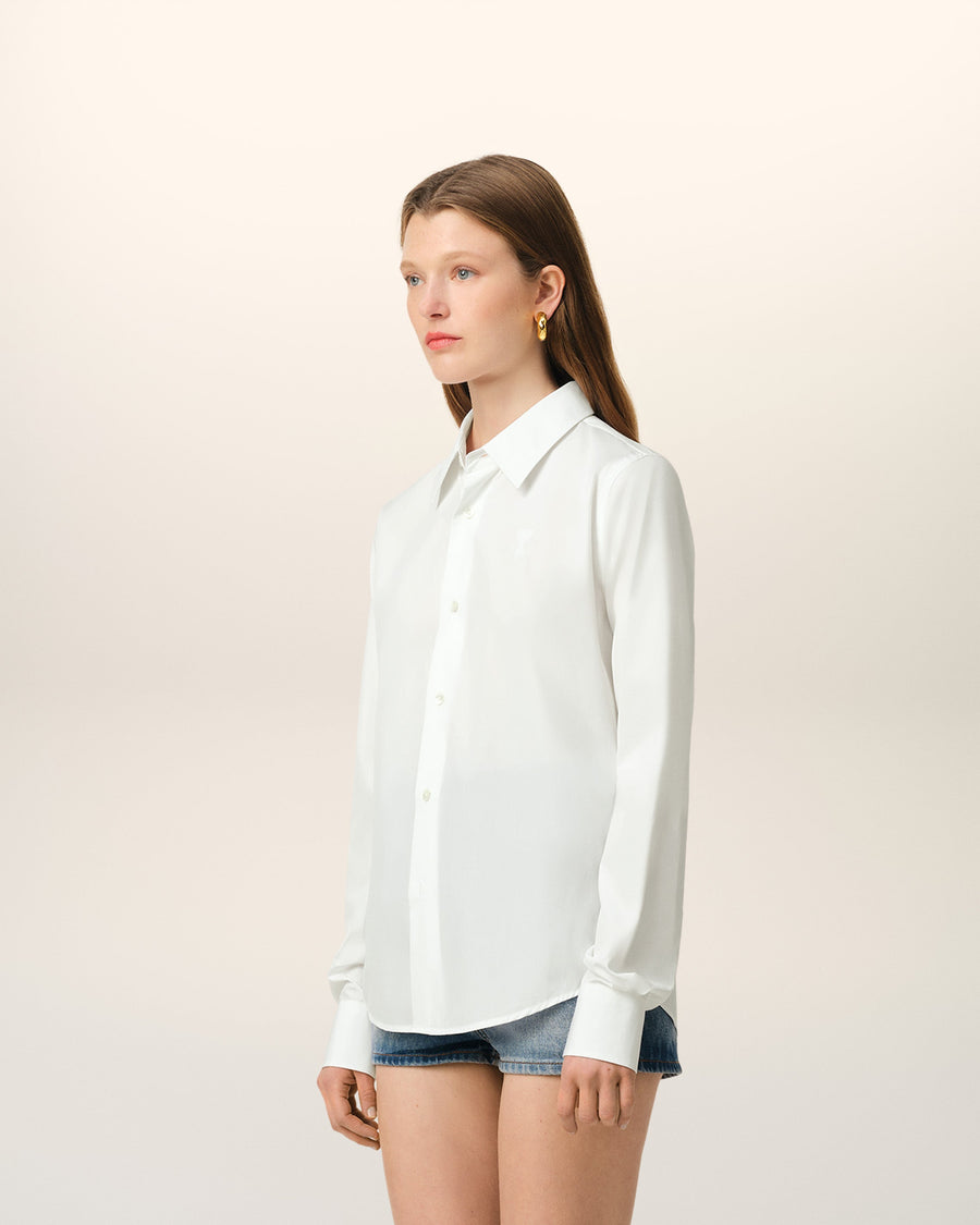 White Cotton Ami de Coeur Classic Shirt